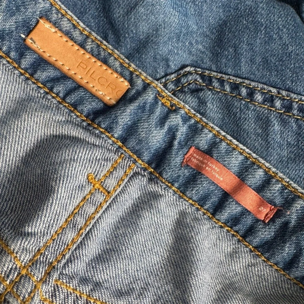 Pilcro The Breaker Relaxed Jeans Blue Sz 27 High Rise Barrel Denim